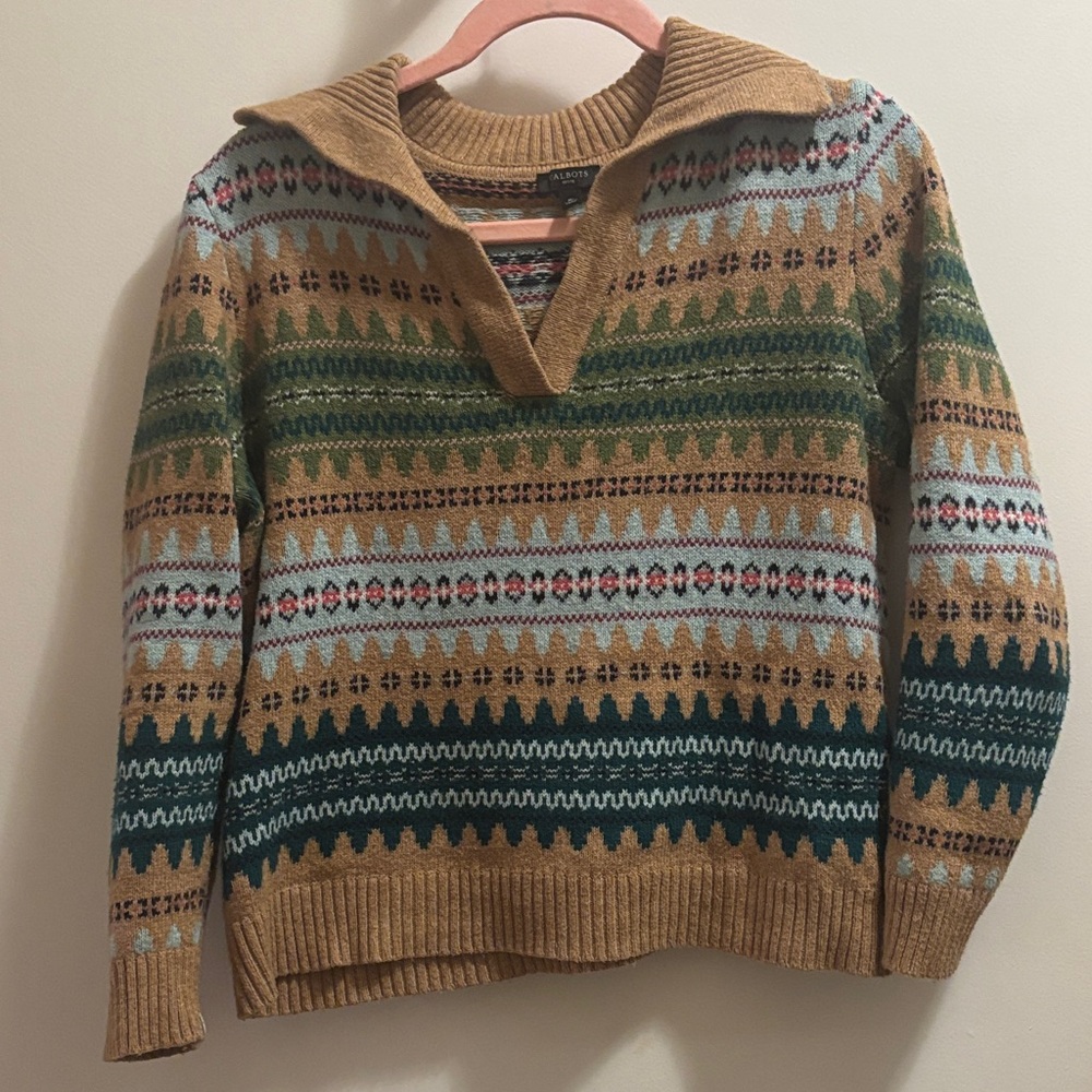 Talbots Autumn Fair Isle Sweater